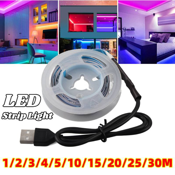 10 Sizes LED 5V Strip Light, RGB Button Control Tape Light Color