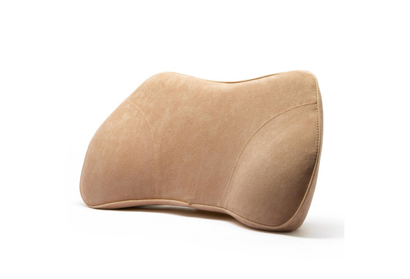 WENNEBIRD Model B Lumbar Memory Foam Support Pillow to Improve Posture, Beige