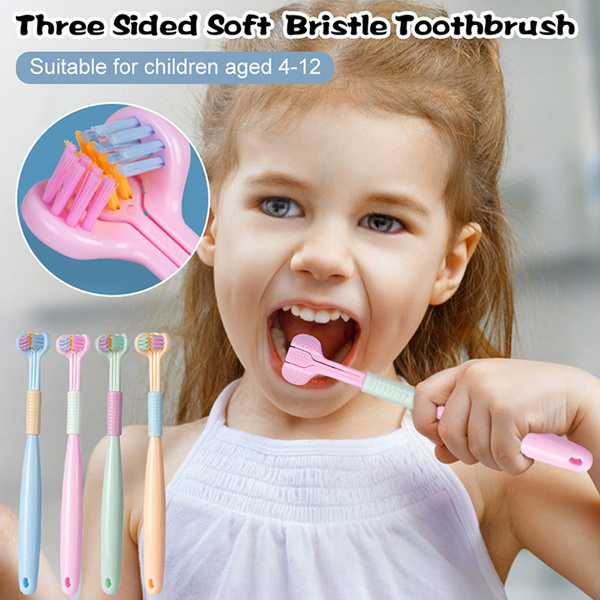 New Three-Sided Soft Bristle Toothbrush Deep Oral Cleaning Teeth Brush ...