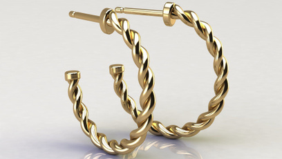 yellow gold, Hoop Earring, Jewelry, Gifts