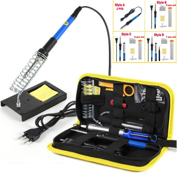 1/5/6/7/15pcs Adjustable Temperature Handheld Soldering Iron Kit