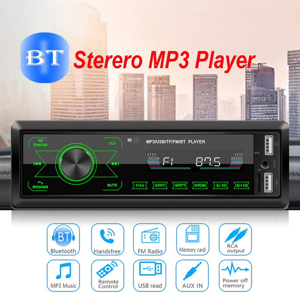 12V Car Radio Audio 1din Bluetooth Stereo MP3 Player FM Receiver