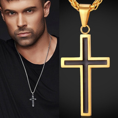 Steel, goldplated, Christian, Jewelry