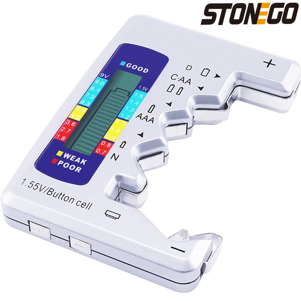 STONEGO 1PC Universal Battery Tester Hand Held Battery Checker STONEGO 1PC Universal Battery Tester Hand Held Battery Checker