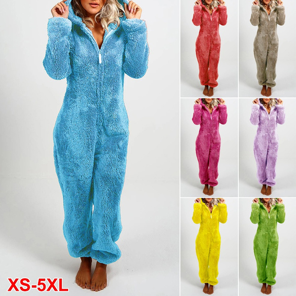 Women's plus size one piece online pajamas