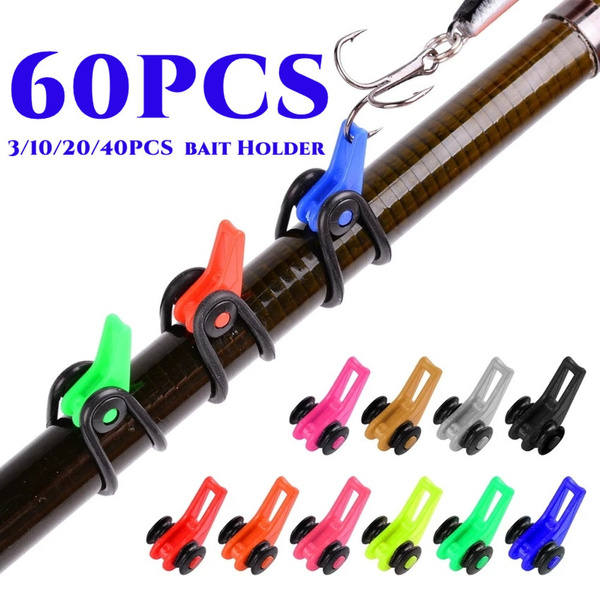 60/40/20/10/3pcs Bait Safety Holder Hooks Plastic Fishing Hooks Safety