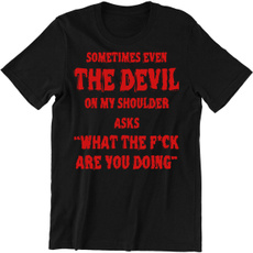 Shoulder, Funny, devils, Shirt