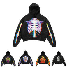 Fashion, Winter, skull, hoodies for women