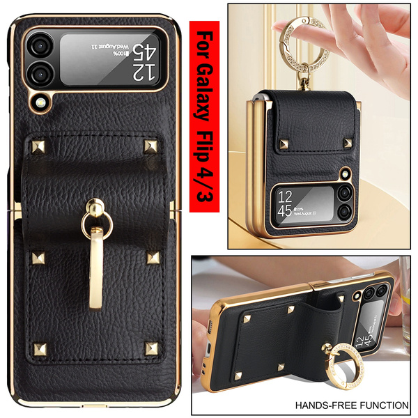 samsung z flip 4 case leather