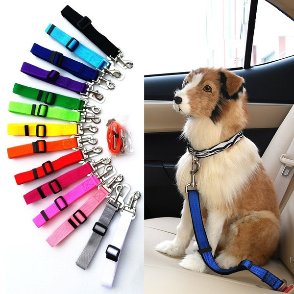 Strong Pet Dog Car Seat Belt Clip Lead Restraint Harness Auto Traction ...