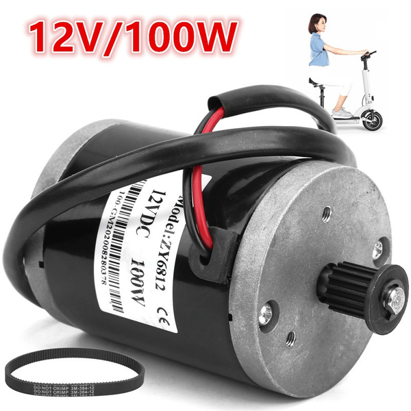 Brush Motor -12V 100W High Speed Brush Motor With 384 Pulley Belt ...