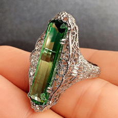 Sterling, emeraldring, Engagement Ring, Wedding