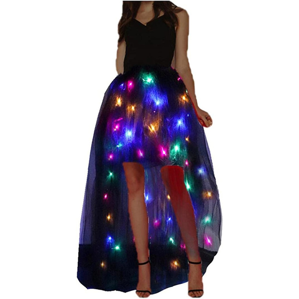 Women Tulle Tutu SkirtsA Line Rave Outfit Skirt LED Light Up Women Tulle Tutu SkirtsA Line Rave Outfit Skirt LED Light Up