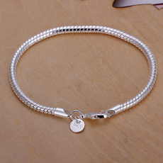 Sterling, Fashion, simplesilverbracelet, Chain