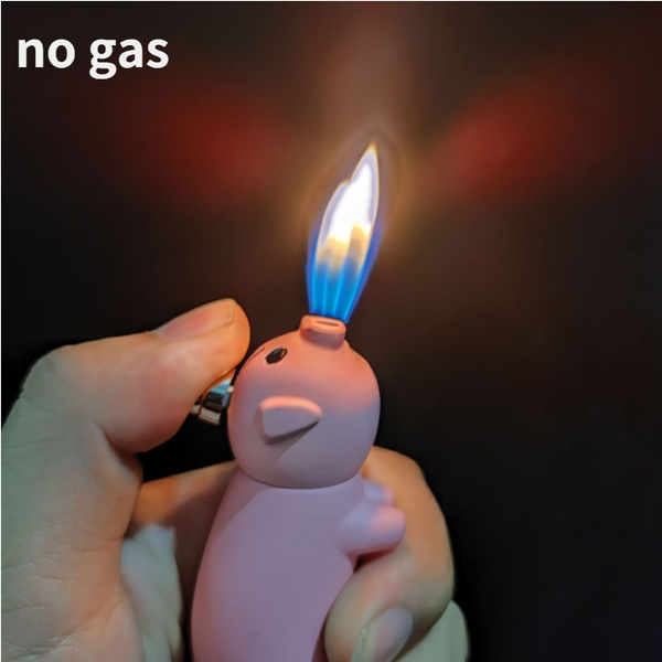 Creative Compact Little Piggy Jet Lighter Pig Inflated Dual Nozzles