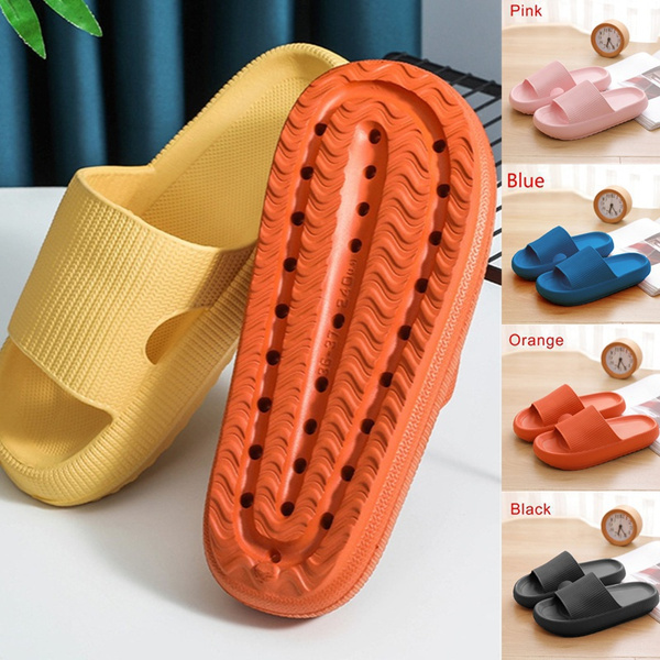 2023 Women's Men's Casual Soft Sandals Indoor Bathing Slippers Solid