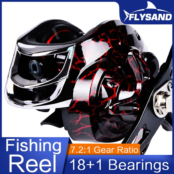 FLYSAND 1PC 18+1BB Baitcasting Fishing Reel Magnetic Brake Baitcaster  Fishing Reel 7.2:1 Gear Ratio For Saltwater Freshwater Fishing Stonego  Fishing Lure Accessories