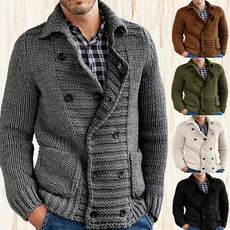 Casual Jackets, men coat, cardigan, Double Breasted