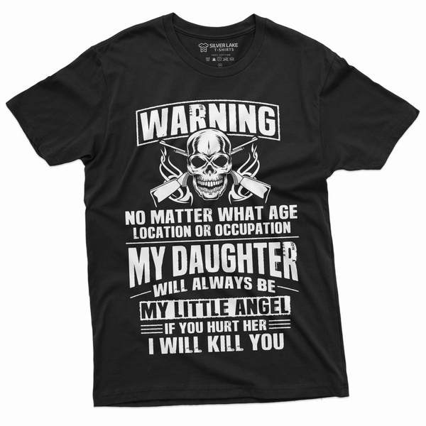 Mens Fathers Day Dad Daughter T Shirt My Little Angel Papa Daddy Tee Shirt Wish 3727