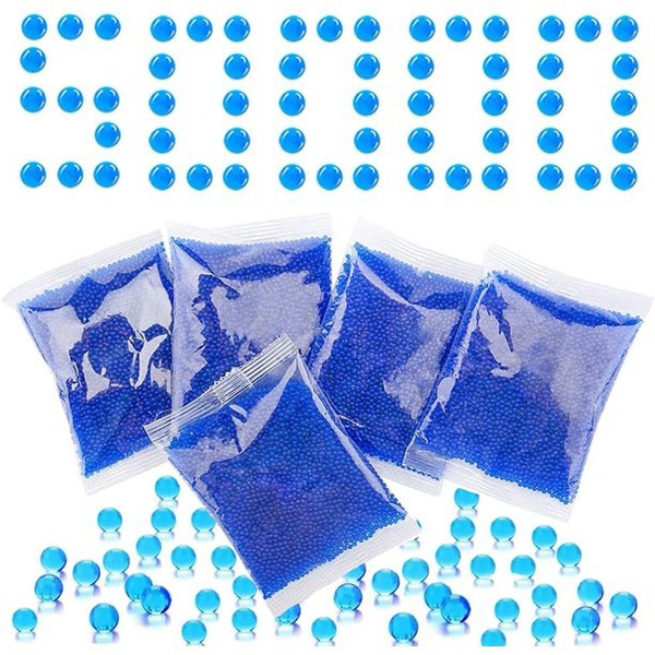 Refill Gel Balls (8 Packs), Water Ball Beads for Toy Gel Blasters,  Non-Toxic, Eco-Friendly, for Gel Gun, Orange and Blue 