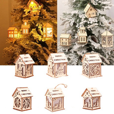 led, woodenhouse, house, christmashouse