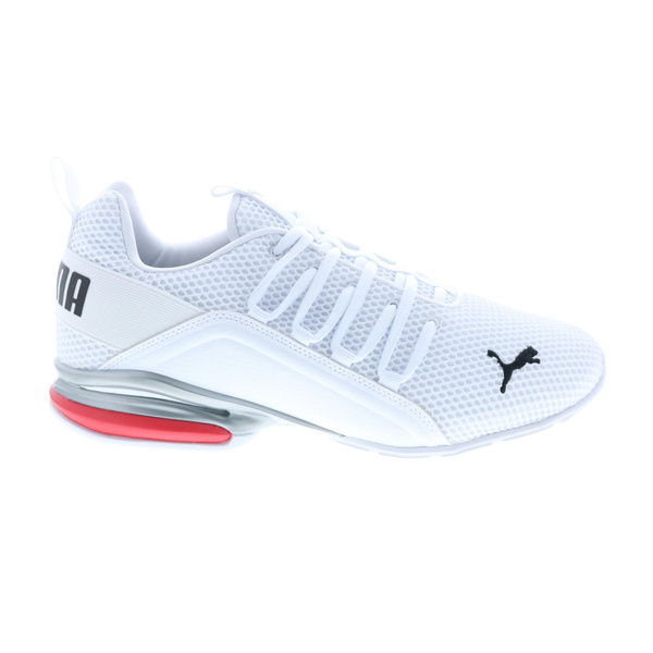 Puma Axelion LS 19438408 Mens White Mesh Lace Up Athletic Running Shoes ...