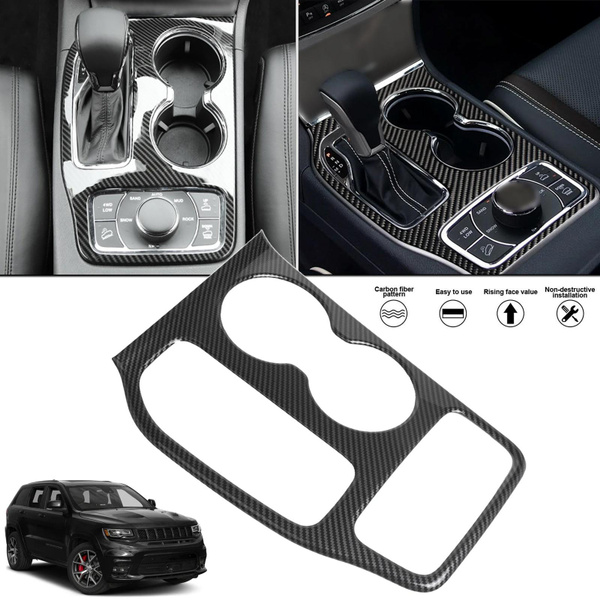Carbon Fiber Style Interior Center Console Gear Shift Box Frame Cover