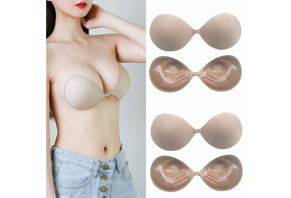 Thick Padded Strapless Backless Push Up Silicon Adhesive Invisible
