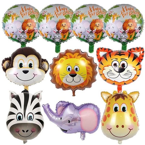 Giant Jungle Safari Animal Balloons For Boy Girls Kids Baby Shower Wild 