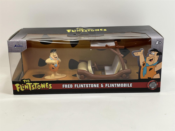 Fred Flintstone Figure And Flintmobile 8cm Jada 3002 Wish