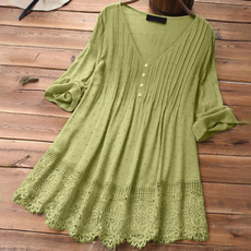 blouse, fashion women, Plus Size, long sleeve blouse