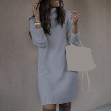 Women Sweater, Long Sleeve, Dress, slim