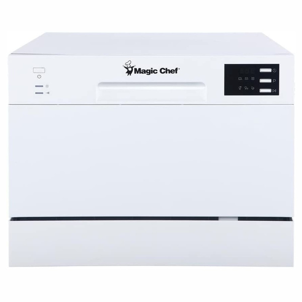 Magic Chef MCSCD6W5 Energy Star 6 Plate Kitchen Countertop Dishwasher