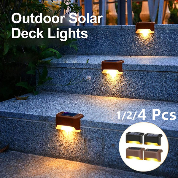 Solar Deck Lights Outdoor Solar Step Lights Waterproof Solar Wall Fence