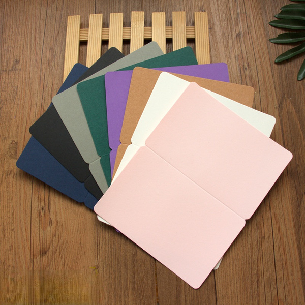 20pcs/10pcs Vintage Kraft Paper Blank Cards Folded Greeting Card