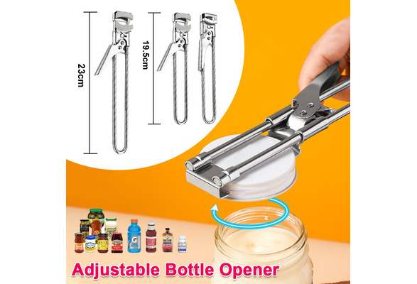 2Style New Stainless Steel Bottle Opener Adjustable Can Opener Jam