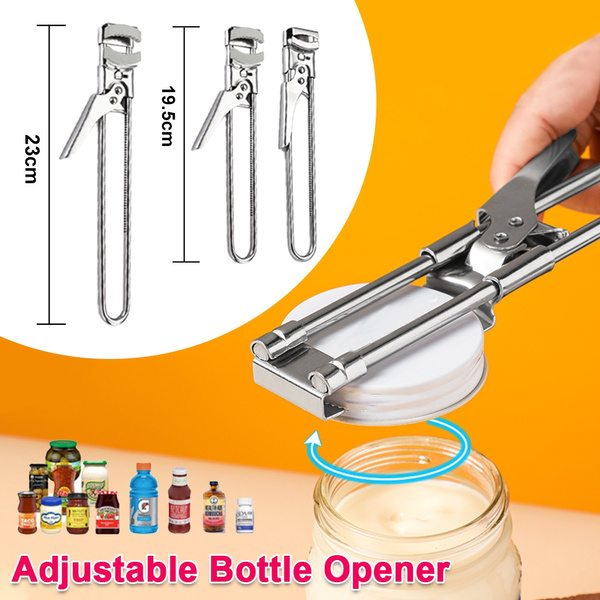 2Style New Stainless Steel Bottle Opener Adjustable Can Opener Jam