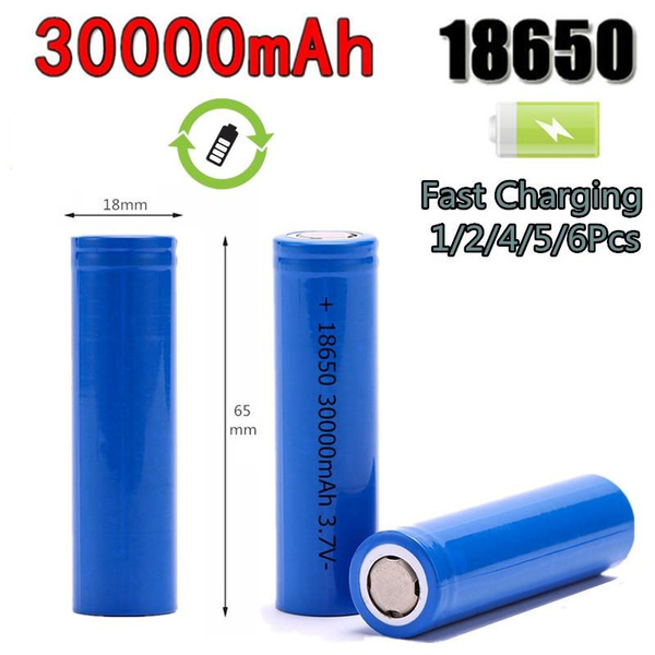 30000mAh 3.7V Flat Head Li-ion Battery 18650 Li-ion Rechargeable
