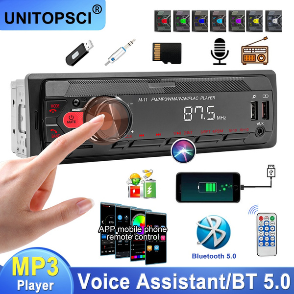 In-Dash Bluetooth Car Radio Stereo – MP3 Player With FM, AUX, TF/SD/USB – BCSMMCAR 5W X 2