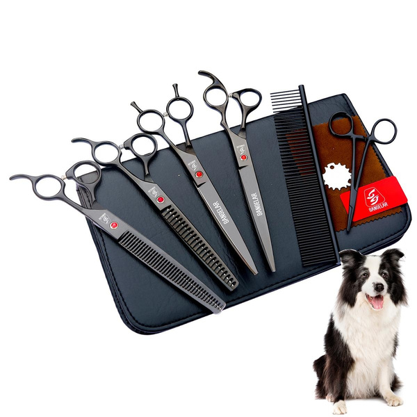 Sangelar 8 inch Pet Scissors Set Professional Animal Pet Grooming Set