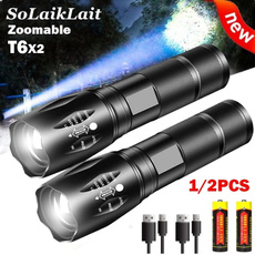 Flashlight, Camping Equipment, Rechargeable, led
