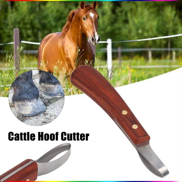 Professional Hoof Trimmer Shears Stainless Steel Blade Rubber Wood Handle Multipurpose Cattle