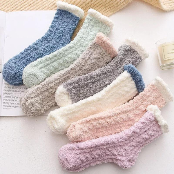 Slipper Socks For Women Soft And Warm Lambswool Socks With