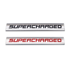 Car Sticker, superchargedbadge, chrome, Cars