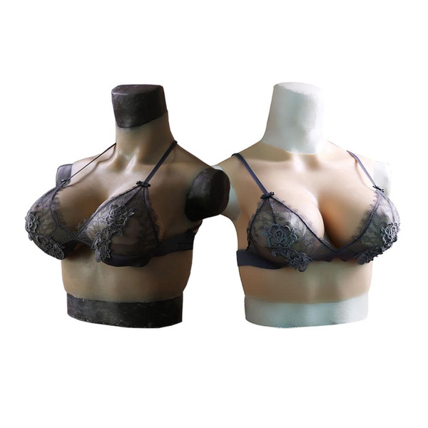 Bodysuit En Silicone Avec Formes Mammaires Et Culotte Intégrée - Pour Travestis, Taille XL, Couleur Blanc - Neuf Avec étiquettes