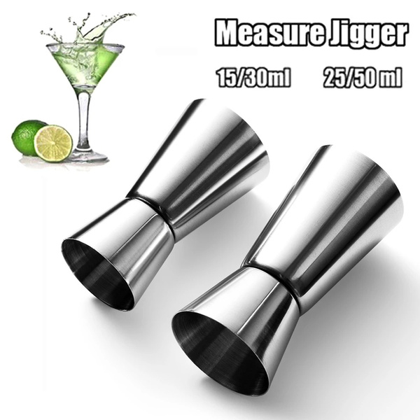  2PCS Stainless Drink Measuring Cup Steel, Cocktail