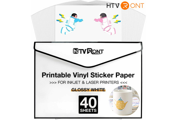 20/40 Sheets Printable Vinyl Sticker Paper Glossy Matte Inkjet Laser  Waterproof