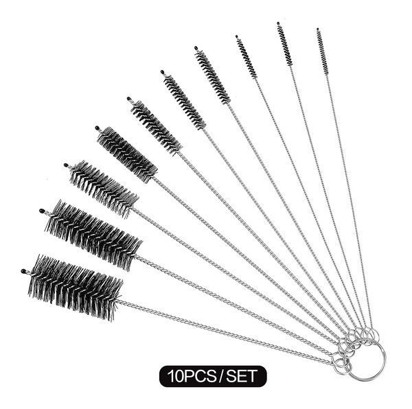 10PCS/SET Long Straw Cleaning Brush Nylon Cleaning Bottle Brush