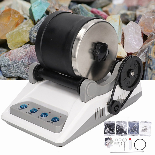 Rock Tumbler Kit DIY Electric Toy With Rough Gemstones Polishing Grits