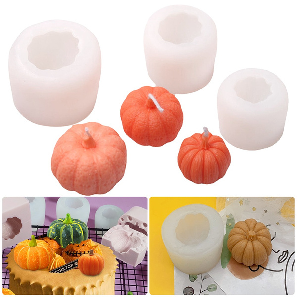 Lot De 3 Moules Silicone Citrouille Halloween - Mini Moules 3D Pour Chocolat, Gâteau, Glace - Antiadhésif, Résistant à La Chaleur - 7